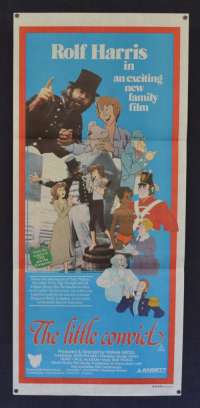 Little Convict 1979 movie poster Rolf Harris animation Australian Daybill