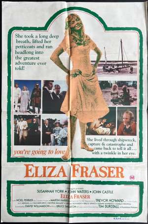 Eliza Fraser Poster One Sheet Original 1976 Susannah York John Waters