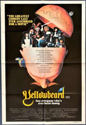 Yellowbeard Poster Original One Sheet 1983 Monty Python Marty Feldman