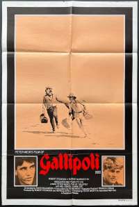 Gallipoli Poster Original Australian One Sheet 1981 Mel Gibson Mark Lee