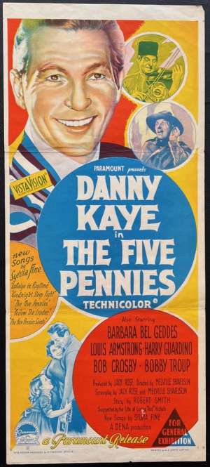 The Five Pennies Poster Daybill Original Rare 1959 Richardson Studio Art