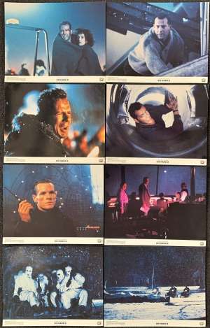 Die Hard 2 Die Harder USA Lobby Card Set 11&quot;x 14&quot; 1990 Bruce Willis Bonnie Bedelia