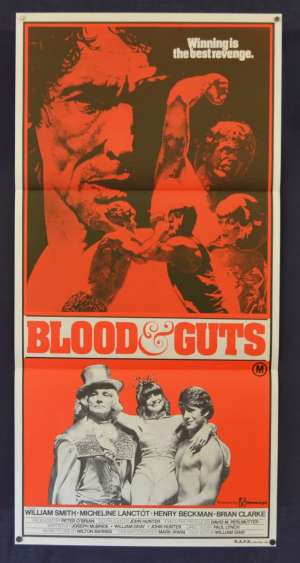 Blood And Guts Movie Poster Original Daybill 1978 William Smith Wrestling