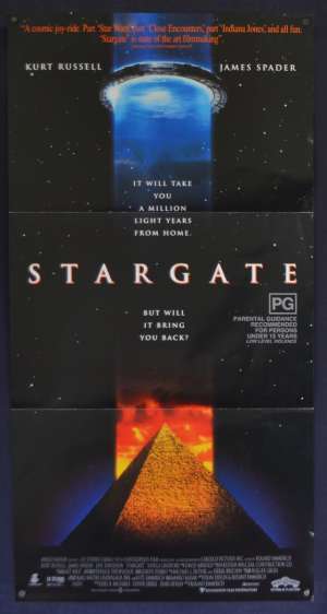Stargate Movie Poster Original RARE Daybill 1994 Kurt Russell James Spader