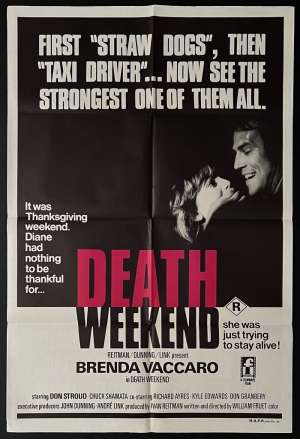 Death Weekend Poster One Sheet Original 1976 Aka House By The Lake