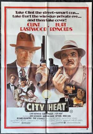 City Heat Poster Original One Sheet 1984 Clint Eastwood Burt Reynolds