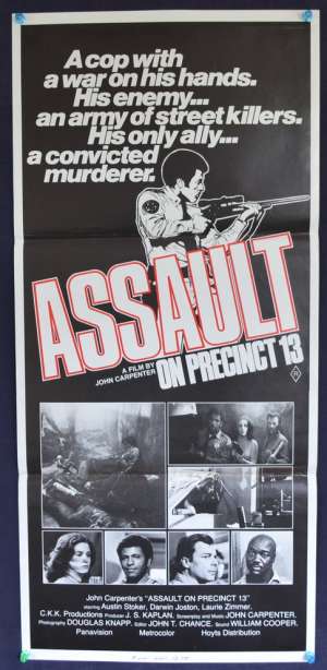 Assault On Precinct 13 1976 movie poster Australian Daybill John Carpenter