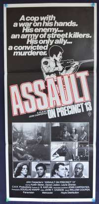 Assault On Precinct 13 1976 movie poster Australian Daybill John Carpenter