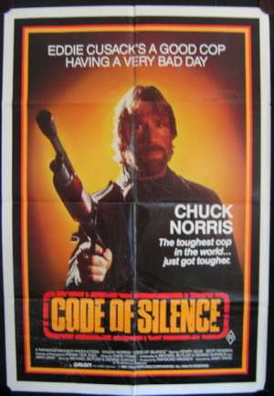 Code Of Silence Poster Original One Sheet 1985 Chuck Norris