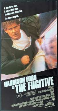 The Fugitive Poster Original Daybill Harrision Ford Tommy Lee Jones