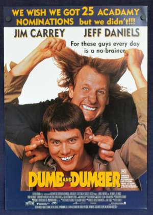 Dumb and Dumber 1994 Flyer movie poster Jim Carrey Jeff Daniels Peter Farrelly