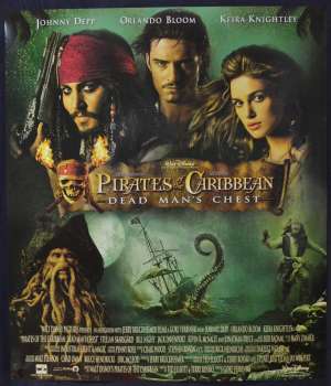 Pirates Of The Caribbean Dead Man&#039;s Chest 2006 DVD Poster Johnny Depp Orlando Bloom Keira Knightley