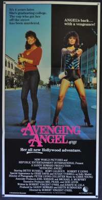 Avenging Angel Movie Poster Original Daybill 1985 Betsy Russell
