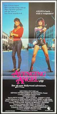 Avenging Angel Movie Poster Original Daybill 1985 Betsy Russell