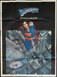 Superman Poster 3 Sheet Top Rare Original 1978 Christopher Reeve