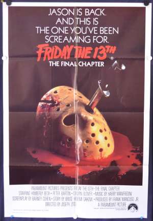 Friday The 13th The Final Chapter 1984 One Sheet movie poster Kimberly Beck