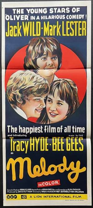 Melody Poster Original Daybill 1971 Jack Wild Mark Lester Bee Gees