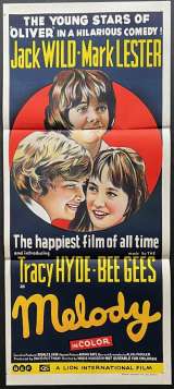 Melody Poster Original Daybill 1971 Jack Wild Mark Lester Bee Gees