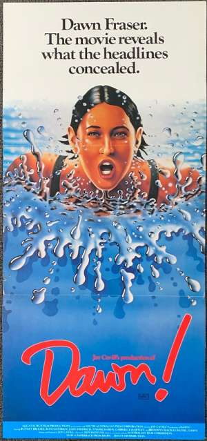 Dawn 1979 poster Olympics Dawn Fraser swimming Daybill
