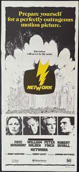 Network Poster Daybill Original 1976 Peter Finch Faye Dunaway