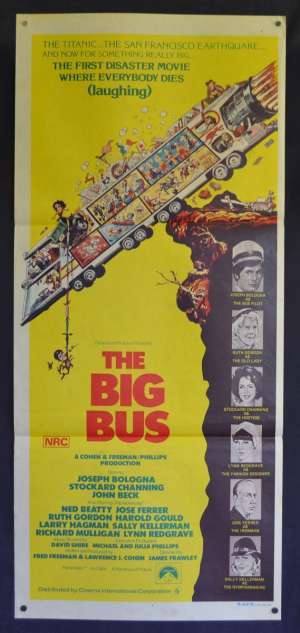 The Big Bus Movie Poster Original Daybill 1976 Stockard Channing Joseph Bologna