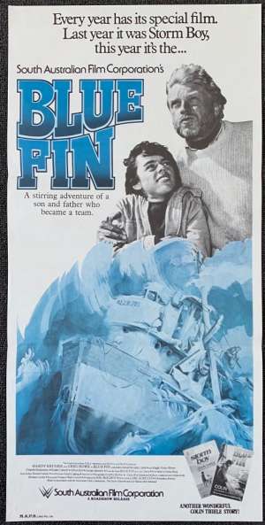 Blue Fin Poster Original Daybill 1980&#039;s Re-Issue Hardy Kruger John Jarrett