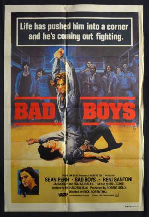 Bad Boys Poster Original One Sheet 1983 Gangs Sean Penn Ally Sheedy