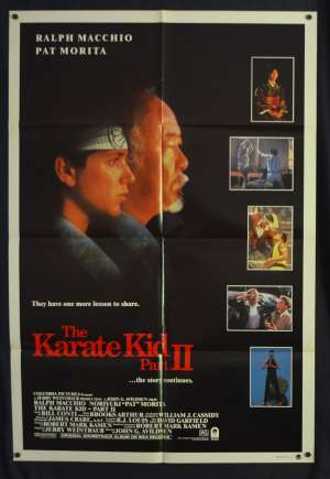 The Karate Kid Part 2 Poster Original One Sheet 1986 Ralph Macchio Pat Morita