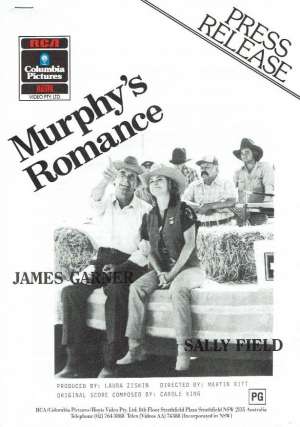 Murphy&#039;s Romance 1985 Home Video 1986 2 Page Press Release James Garner