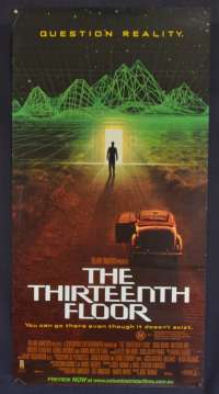 The Thirteenth Floor Movie Poster Original Daybill Rolled 1999