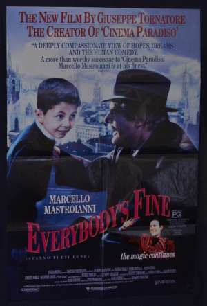 Everybody&#039;s Fine Poster Original One Sheet Marcello Mastroianni Giuseppe Tornatore