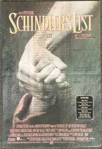 Schindler's List Poster Original Mini Daybill 1993 Academy Awards Art Liam Neeson