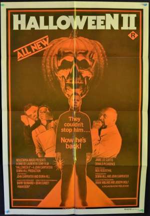 Halloween 2 Poster Original One Sheet 1981 Jamie Lee Curtis Donald Pleasence