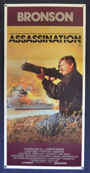 Assassination Movie Poster Original Daybill 1987 Charles Bronson Jill Ireland