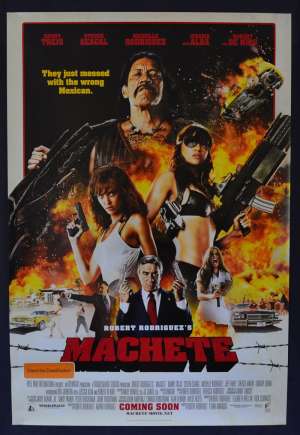 Machete 2010 One Sheet Advance movie poster Robert De Niro Jessica Alba Robert Rodriguez
