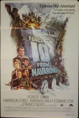 Force 10 From Navarone One Sheet Poster Original Harrison Ford Robert Shaw