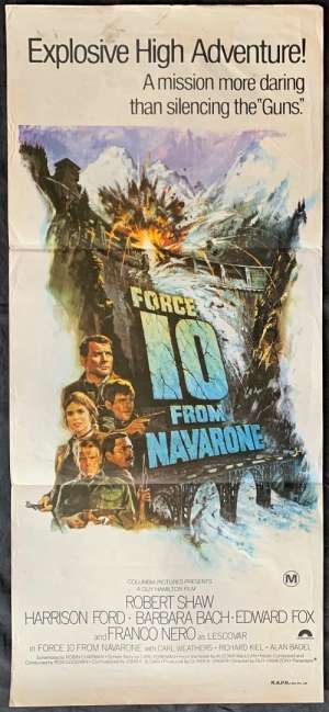 Force 10 From Navarone Daybill Poster Original Harrison Ford Robert Shaw