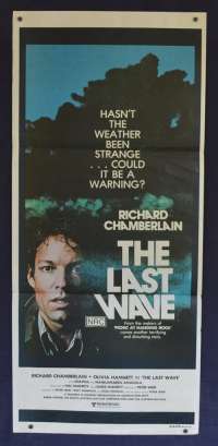 The Last Wave 1977 poster Richard Chamberlain Peter Weir Skull art Daybill