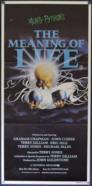 The Meaning Of Life Poster Original Daybill 1983 Monty Python John Cleese