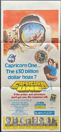 Capricorn One Poster Original Daybill 1977 James Brolin Mars Mission