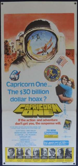 Capricorn One Poster Original Daybill 1977 James Brolin Mars Mission