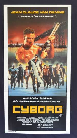 Cyborg 1989 Jean Claude Van Damme Australian Daybill movie poster
