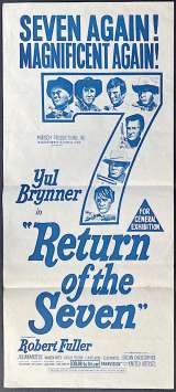Return Of The Seven Poster Daybill Original Yul Brynner