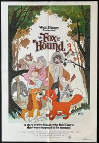 The Fox And The Hound Poster Original One Sheet 1981 Disney