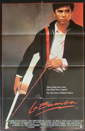 La Bamba Movie Poster Original One Sheet 1987 Advance Art Lou Diamond Phillips