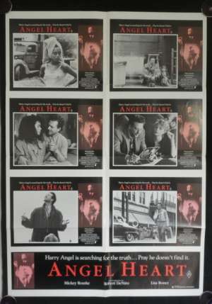 Angel Heart Poster Original Photosheet 1987 Robert De Niro Lisa Bonet Mickey Rouke