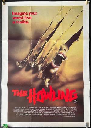 The Howling Movie Poster One Sheet Dee Wallace Patrick Macnee Werewolves
