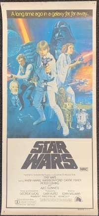 Star Wars Movie Poster Original Daybill 1977 Tom Chantrell Art