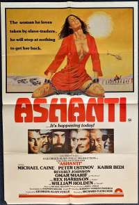 Ashanti Poster Original One Sheet 1979 Michael Caine Omar Sharif