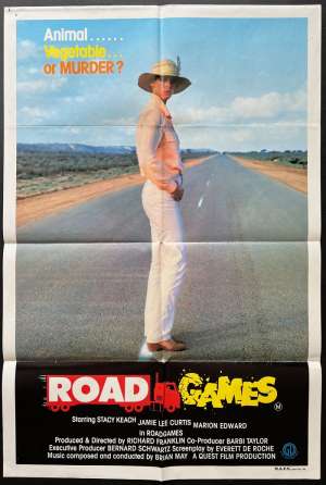 Road Games 1981 movie poster Jamie Lee Curtis rare One Sheet